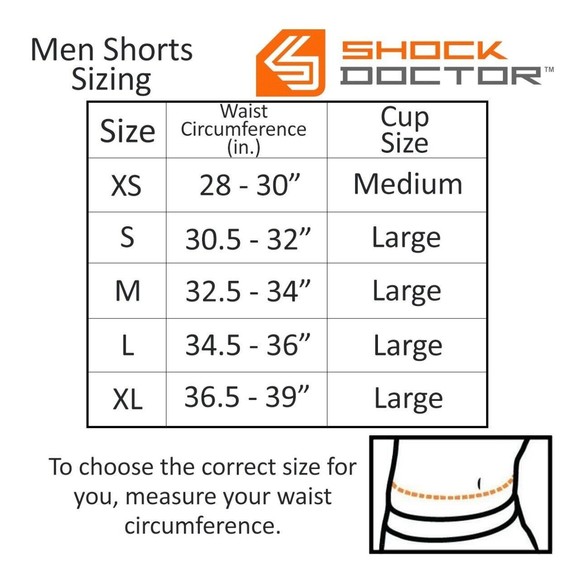 Shock Doctor Men Core Compression Shorts 2-Pack with Bio-Flex Cup - White Sz L‎ - Picture 9 of 9